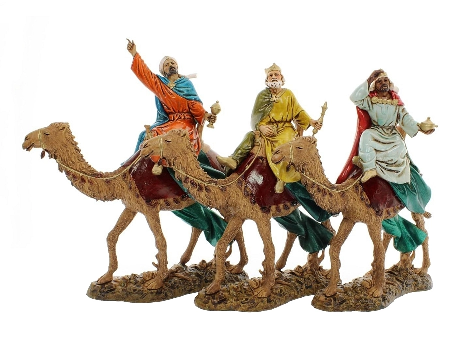 Reyes Magos a camello 12 cm. (3 piezas) Reyes Magos a camello 12 cm. (3 piezas)