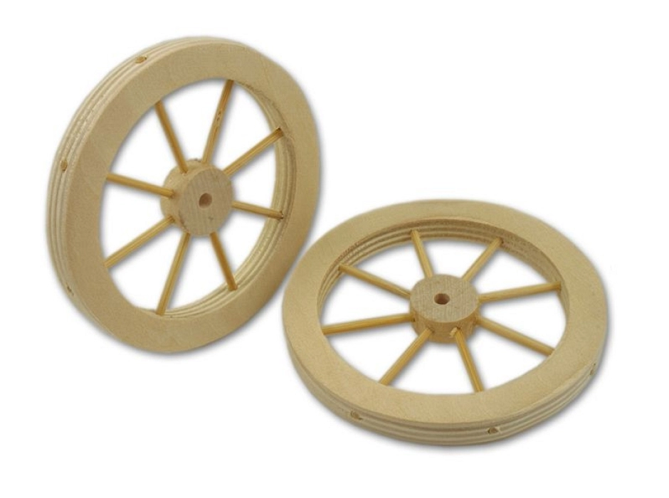 Ruedas de madera Ø 8 cm. (Bolsa 2 UNI.)