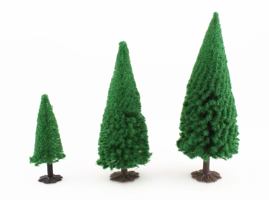 Set 3 pinos flocados 8-12-15 cm. Set 3 pinos flocados 8-12-15 cm.