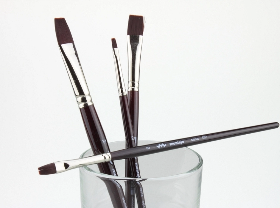 Set 4 pinceles planos serie 461