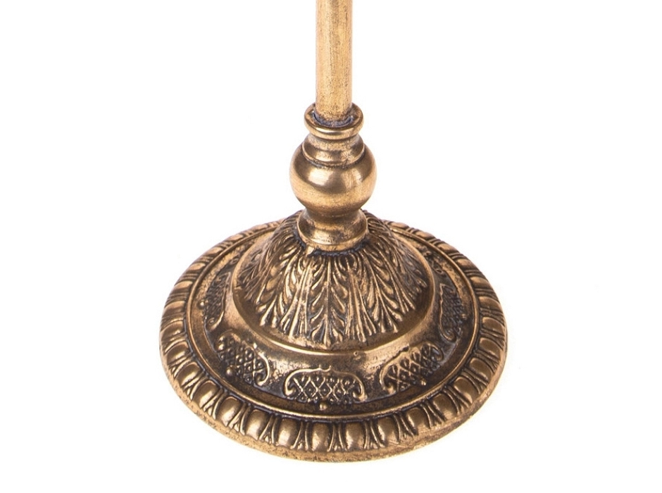 Soporte para vela dorado antiguo 55 cm.
