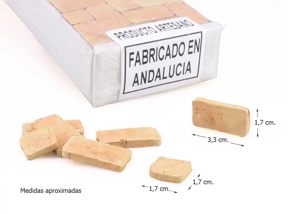 Suelo en espiga ladrillo rústico 3,3 x 1,7 cm. (85 UNI.)