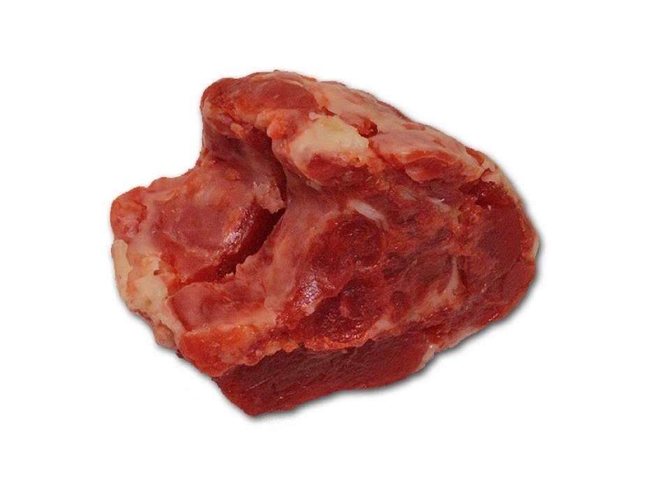 Tajo de carnicero con carne de cera 18 cm.