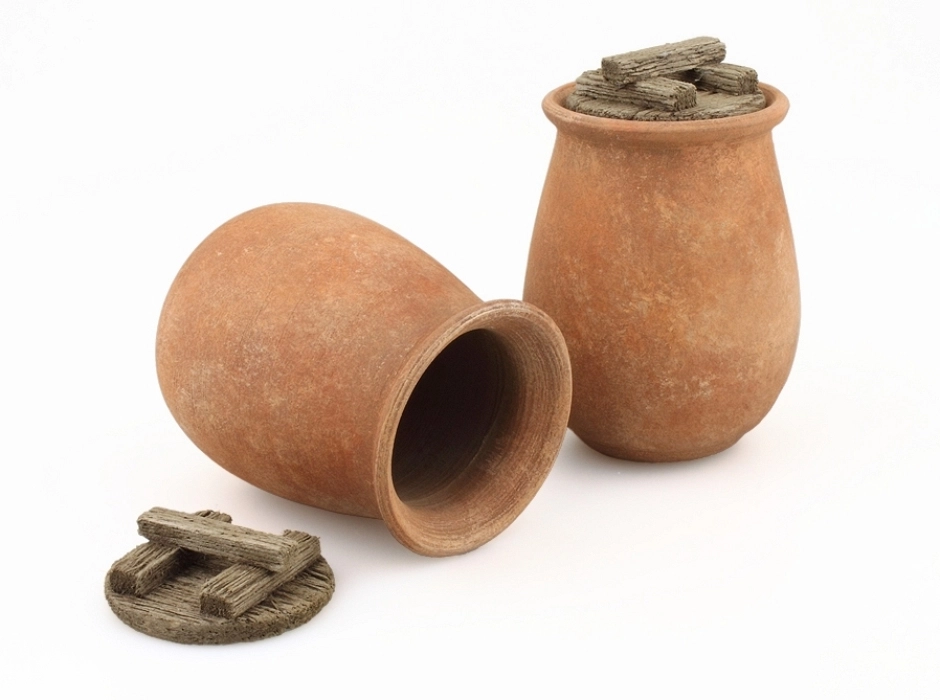 Tinaja de aceite con tapadera