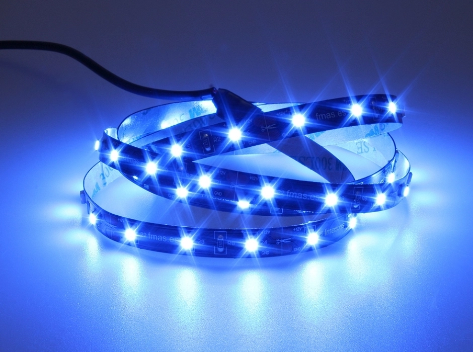 Tira 60 LED (1 m.) azul 4,5W. 12V.