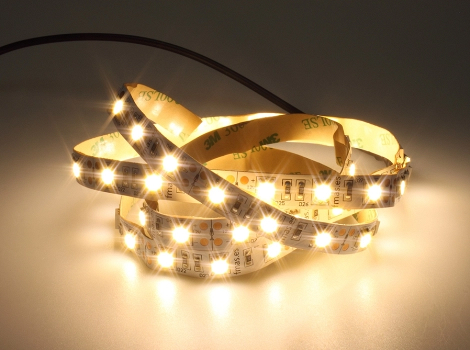 Tira 60 LED (1 m.) blanco cálido 14.4W. 12V.