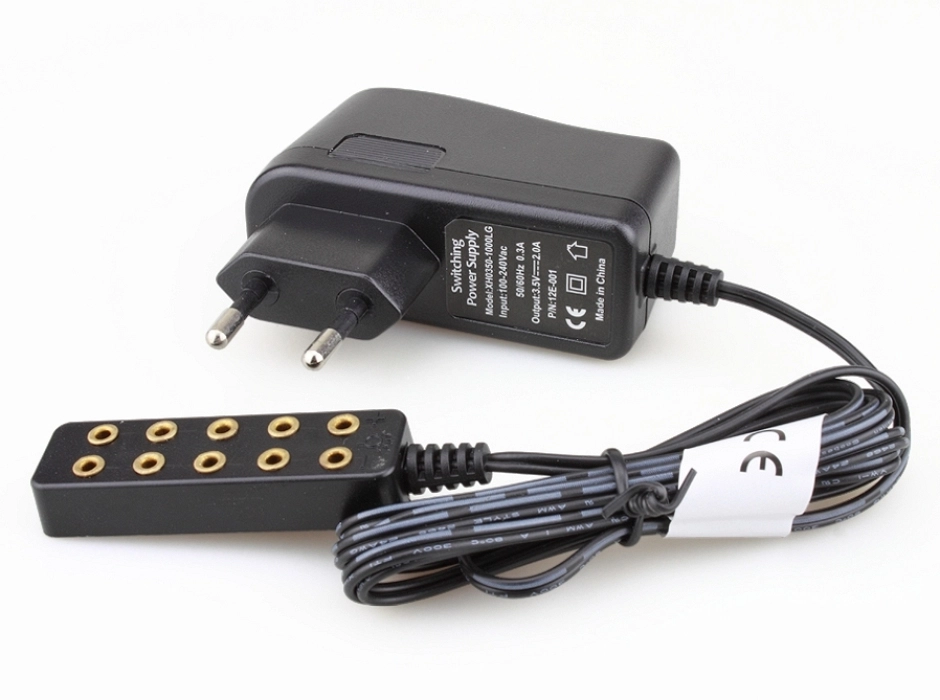 Transformador 3,5V. CC. 2A. con regleta 5 conexiones