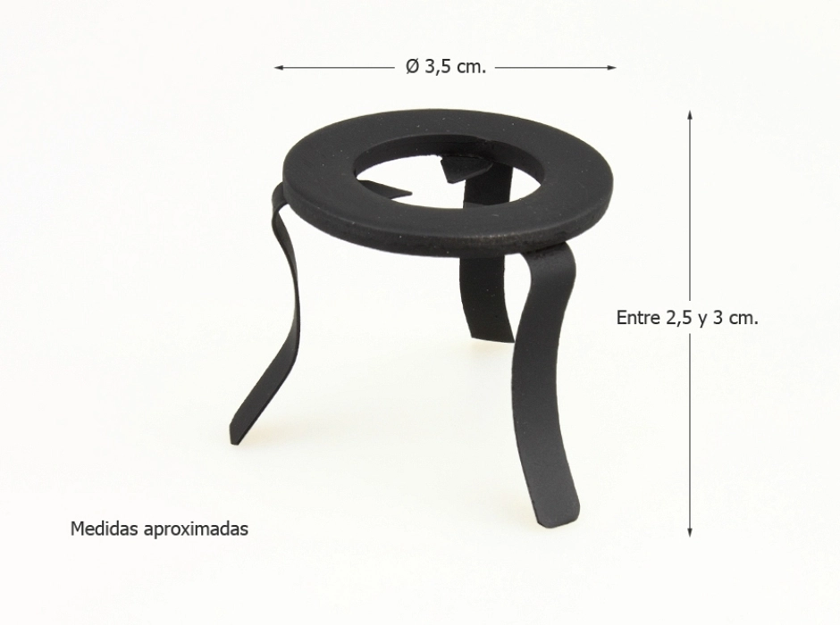 Trébede de hierro Ø 3,5 cm.