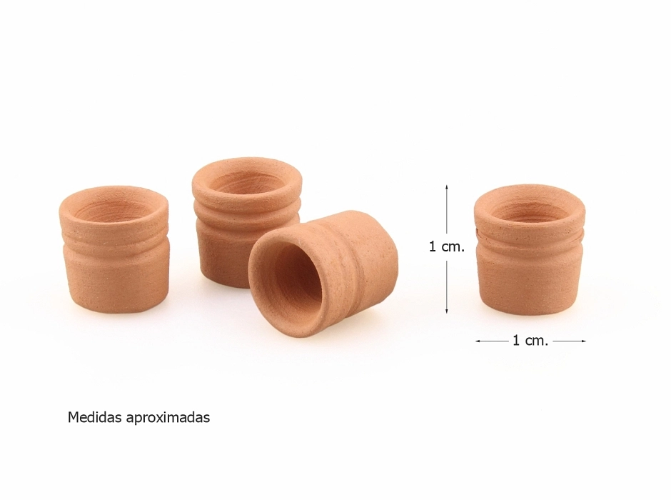 Vasos romanos 1 cm. (Bolsa 4 UNI.)
